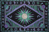 Celestial Tapestry Cotton Spread 102" x 70" Twin Purple