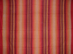 Handloom Striped Cotton Spread 98" x 86" Full Red