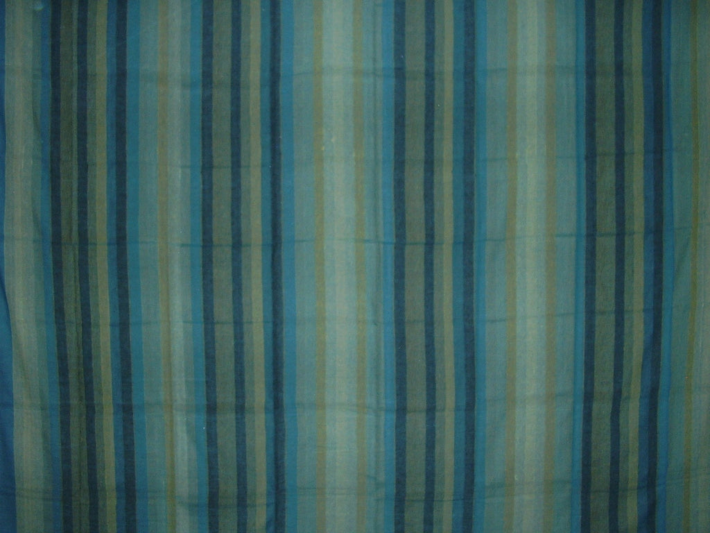 Handloom Striped Cotton Spread 98" x 86" Full Turquoise