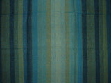 Handloom Striped Cotton Spread 98" x 86" Full Turquoise