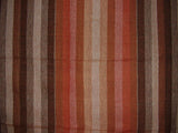 Handloom Striped Cotton Spread 98" x 86" Full Brown