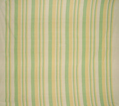 Heavy Cotton Ribbed Bedspread  98" x 88" Full Green & Yellow on Beige