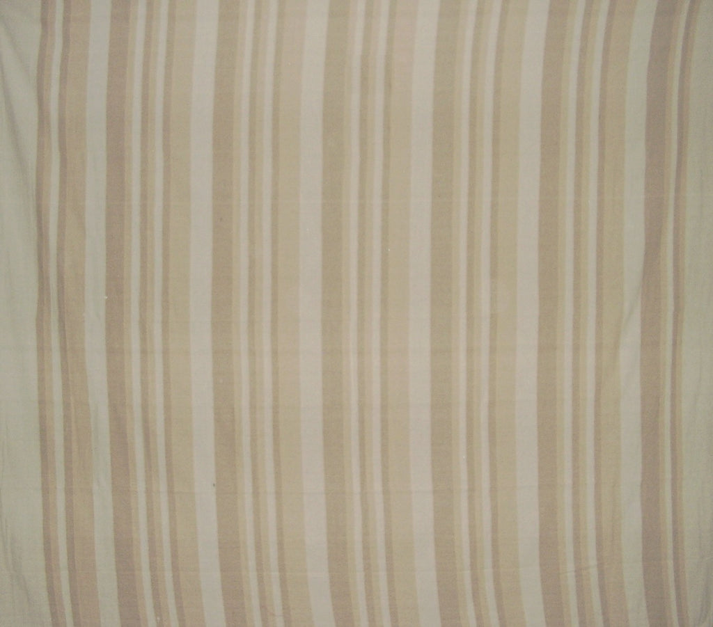 Heavy Cotton Ribbed Bedspread  98" x 88" Tan/Brown on Beige