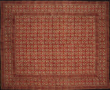 Dabu Block Print Indian Tapestry Cotton Spread 108" x 88" Full-Queen Red