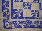 Patchwork Batik Tapestry Cotton Spread 108" x 88" Full-Queen Blue