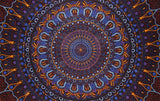 Psychedelic 3-D Tapestry Cotton Wall Hanging 90" x 60" Single Multi Color