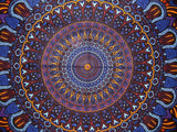 Psychedelic 3-D Tapestry Cotton Wall Hanging 90" x 60" Single Multi Color