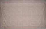 꽃무늬 블록 프린트 태피스트리 면 침대보 106" x 70" 트윈 오렌지