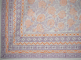 Colcha de algodão em tapeçaria com estampa floral 106" x 70" laranja duplo