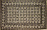 مفرش سرير من القطن الهندي المطبوع بطباعة كتلة مغربية مقاس 106 بوصة × 70 بوصة مزدوج