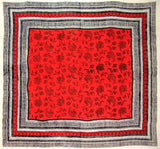 Native Paisley Print Heavy Cotton Bedspread 94" x 82" Full Red