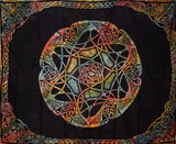 Celtic Tie Dye Wheel of Life Tapestry Cotton Bedspread 108" x 84" Full-Queen