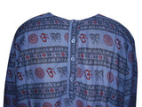 Kurta Shirt Om Symbol 100% Cotton M Blue