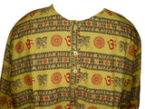 Kurta Shirt Om Symbol 100% Cotton L Mustard