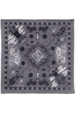 Zest For Life Christian Biker Bandana Handkerchief 22 X 22 inches Grey