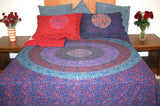 Wende-Bettbezug mit Sanganeer-Blockdruck, Baumwolle, 233 x 223 cm, passend für Full-Queen 