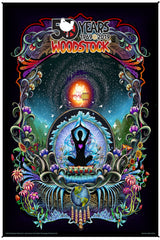 Woodstock We Are Stardust 50th Anniversary Heady Art Print Tapestry 53x85 met GRATIS 3D-bril 