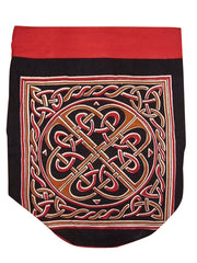 Keltischer Webrucksack aus strapazierfähiger Baumwolle, 16 x 18, Rot 