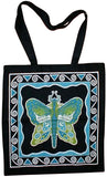 Bolso de mano con diseño de hada y mariposa, para escuela y oficina, 16 x 17, color verde azulado 