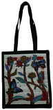 Floral Butterfly Tote Bag School Office 14 x 17 Green 