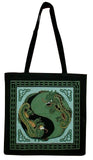 Yin Yang Dragon Torba na zakupy szkolne 16 x 17 zielona 
