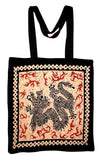 Oriental DragonTote Bag Skole Shopping 16 x 17 Tan 