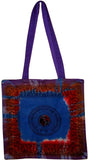 Om Tie Dye Tote Bag School Office Shop 16 x 18 أزرق 