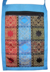 Brokat-Sling-Reisepasstasche 6 x 9 Babyblau 