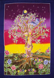 Authentic Batik Textile Art Tree Sisters II 31" x 23" Multi Color 