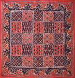 Bavlněný stolní ubrousek Kalamkari Block Print 20" x 20" červený 