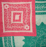 Copripiumino reversibile floreale Batik in cotone 92 x 88 pollici per letto matrimoniale 
