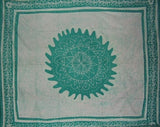 غطاء لحاف قابل للعكس من Batik Floral مصنوع من القطن مقاس 92 بوصة × 88 بوصة يناسب كامل الملكة 