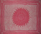 Housse de couette réversible en coton Batik Floral 92" x 88" pour lit queen size 