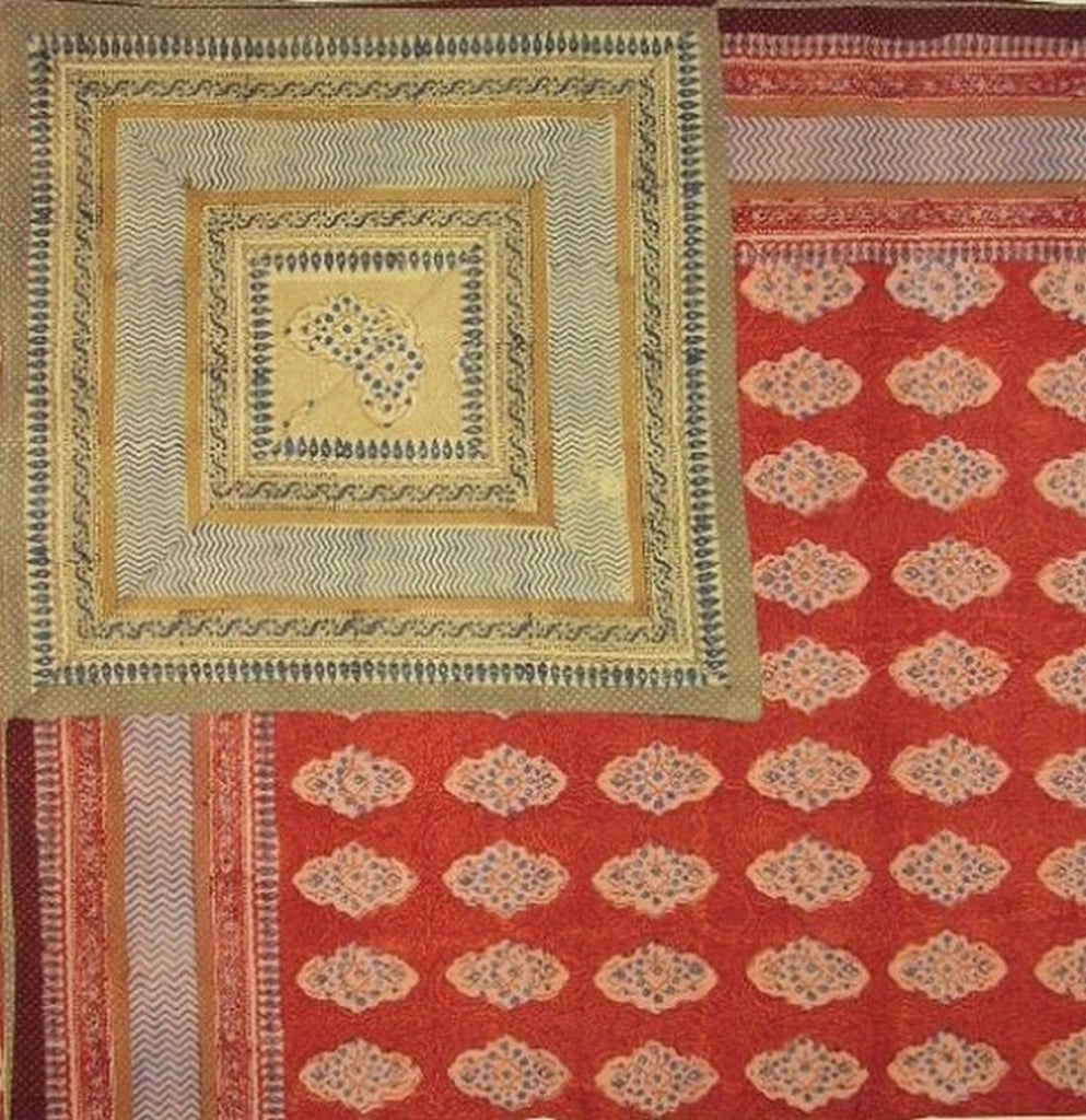 „Kensington Block Print“ apverčiamas antklodės užvalkalas, medvilninis 106 x 96 colių, tinka karalienei