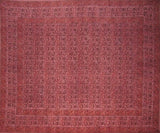 Wendbarer Bettbezug aus Baumwolle mit Blockdruck und Blumenmuster, 233 x 223 cm, passend für Full-Queen-Size-Betten