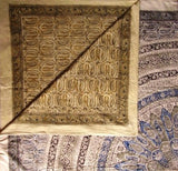 Veggie Dye Block Print Mandala Duvet Cover Cotton  92" x 88" Fits Full-Queen