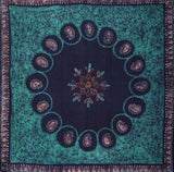 Auténtica funda nórdica reversible Batik de algodón de 106 "x 96" para tamaño Queen-King