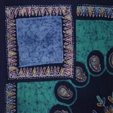 Auténtica funda nórdica reversible Batik de algodón de 106 "x 96" para tamaño Queen-King