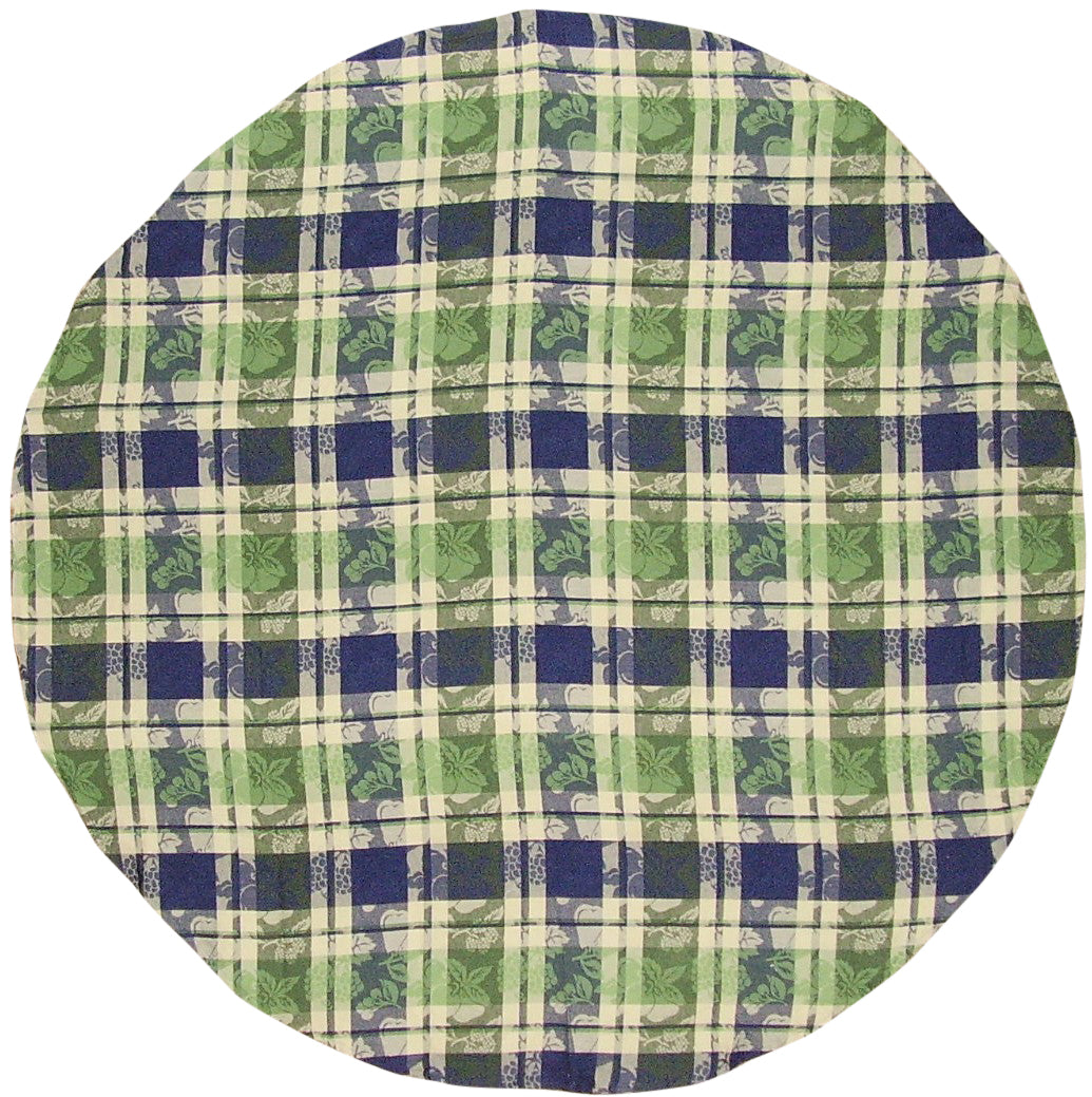세일 격자무늬 면 자카드 식탁보 70인치 라운드 포도나무 