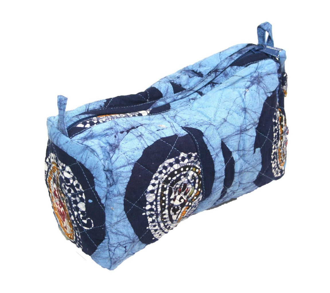 Authentic Batik Cotton Quilted Accessory Bag 8 x 6 