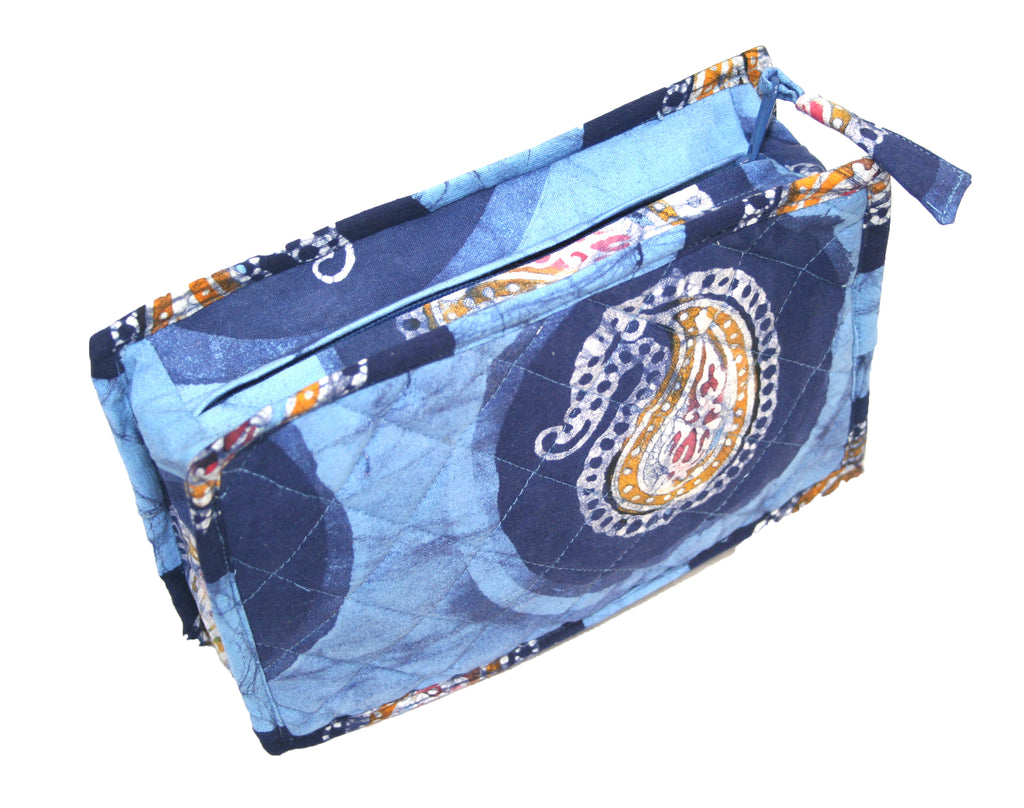 Pristna batik bombažna prešita torbica 9 x 7