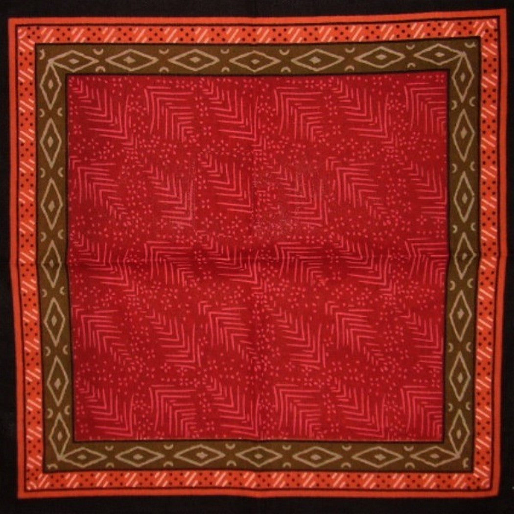 Serviette de table en coton imprimé Calico 18" x 18" Rouge