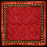 Calico Print puuvillainen pöytäliina 18" x 18" punainen