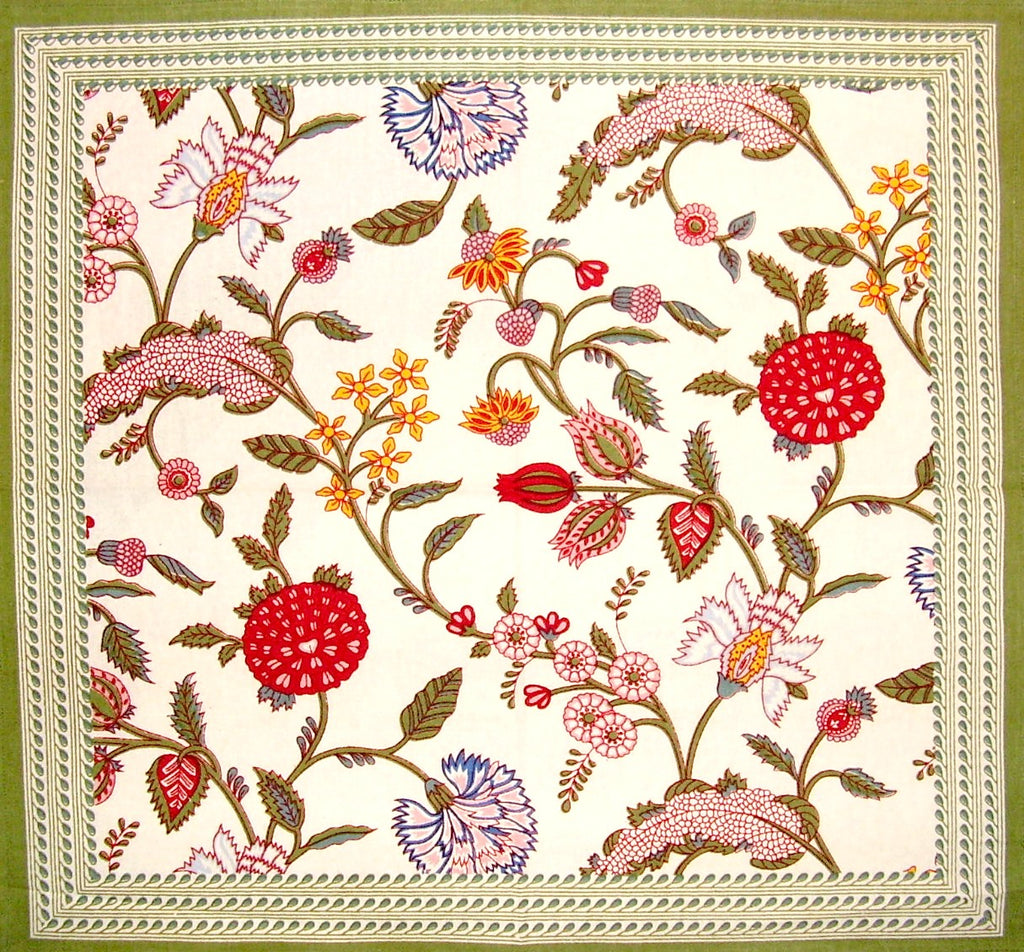 Tovagliolo da tavola in cotone floreale con bacche, 45,7 x 45,7 cm, multicolore