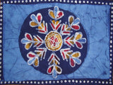 Mantel individual de algodón Batik 19" x 13" Azul
