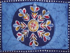 Tovaglietta da tavolo in cotone Batik 19 "x 13" Blu
