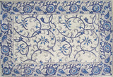 Rajasthan Vine Cotton Table -pöytämatto 19" x 13" Sininen