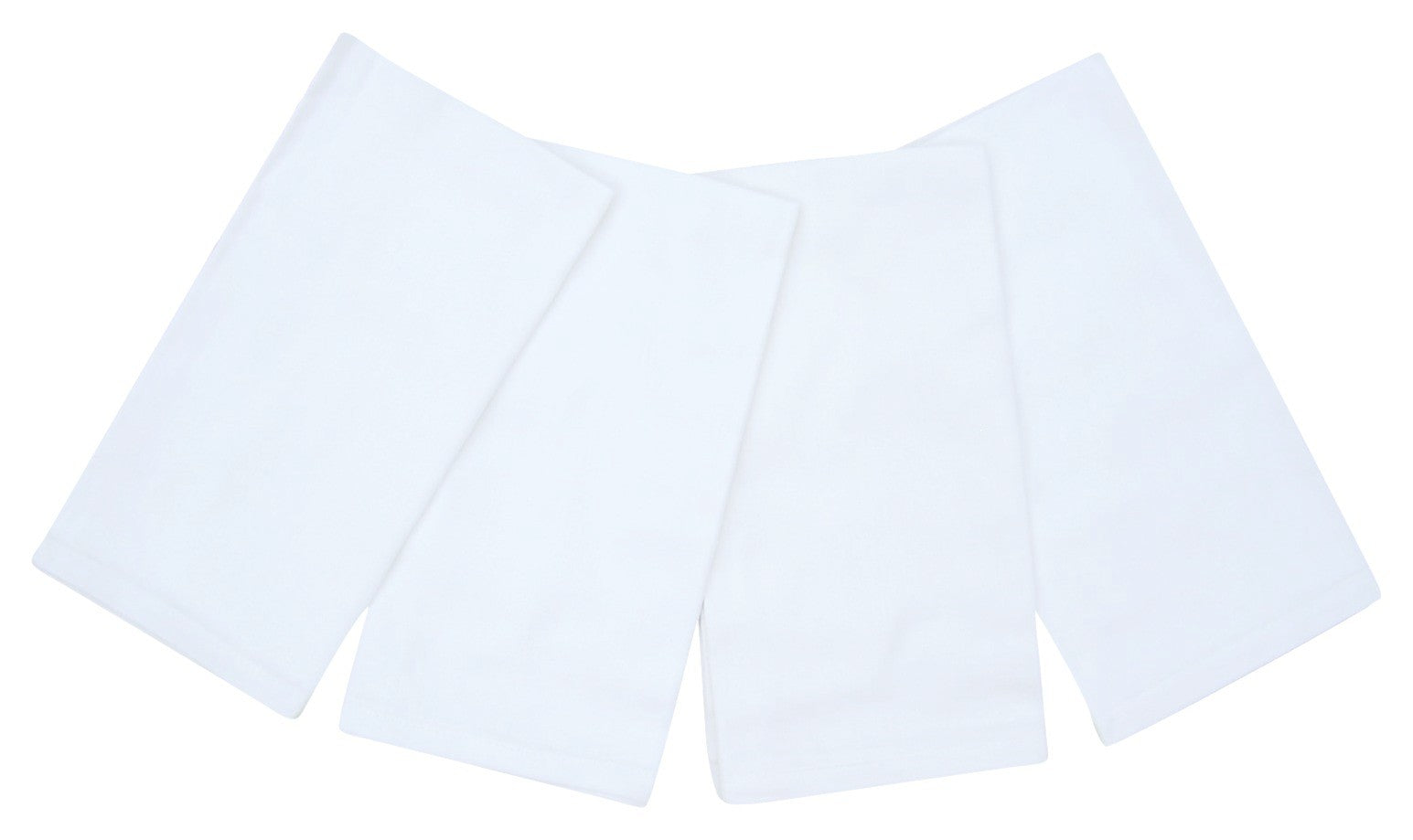 100% Cotton Napkins 20" x 20" Set of 4 Bright White 