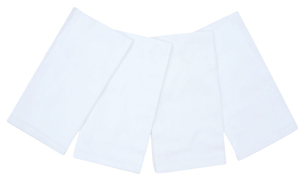 100% 棉餐巾 20 英寸 x 20 英寸 4 件套亮白色