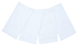 serviettes 100% coton 20" x 20" Ensemble de 4 Blanc brillant 